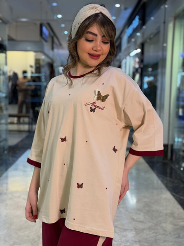 تصویر ست بگ خامه دوزی پروانه برجسته - ترمه شاپ