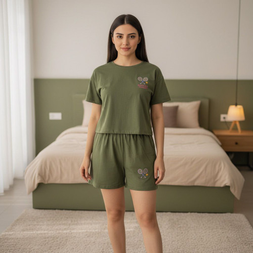 Tennis Crop Top and Shorts Set - ترمه شاپ