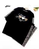 ست نیمه آستین تیشرت و شلوار نخ پنبه سه قلب